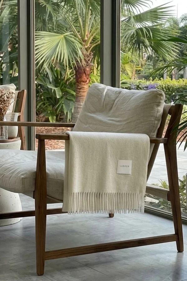 Koc z alpaki baby alpaca ecru