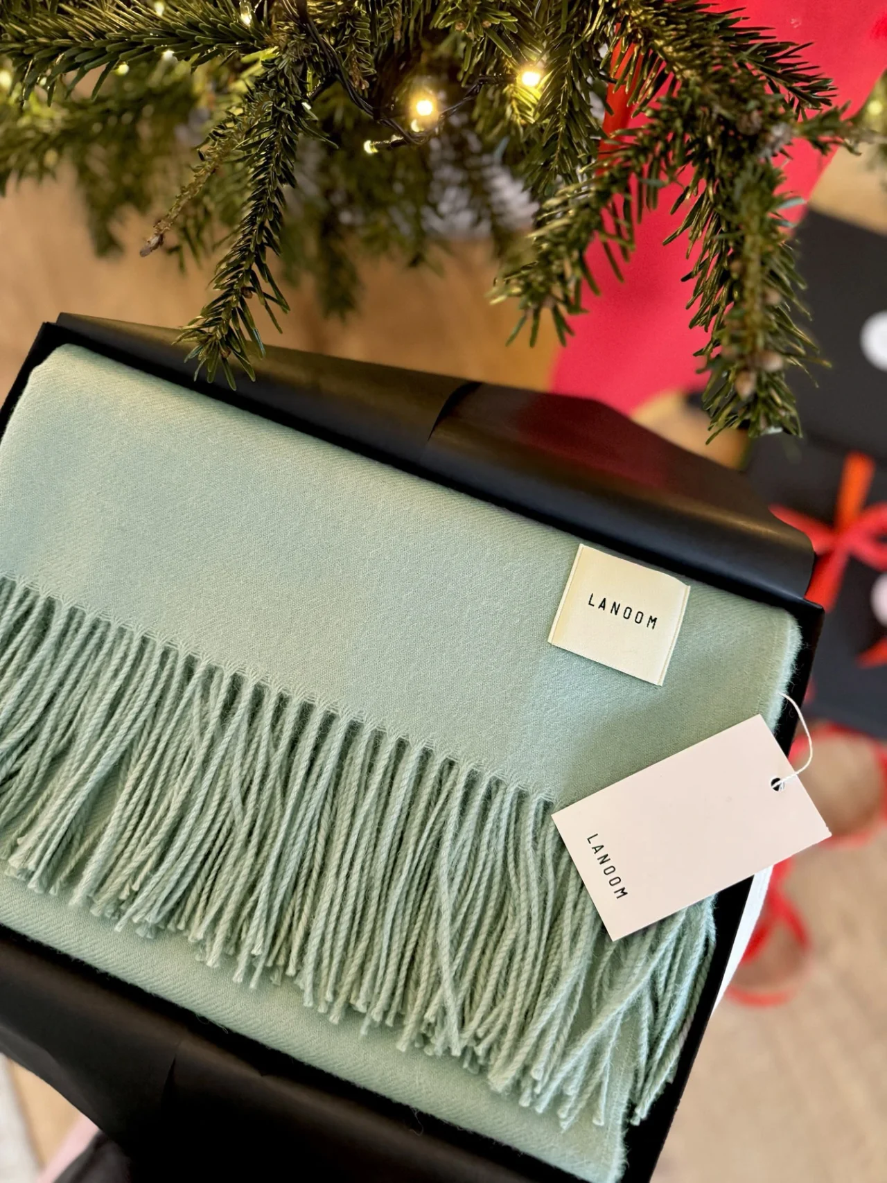 Szałwiowy koc z alpaki 100 baby alpaca